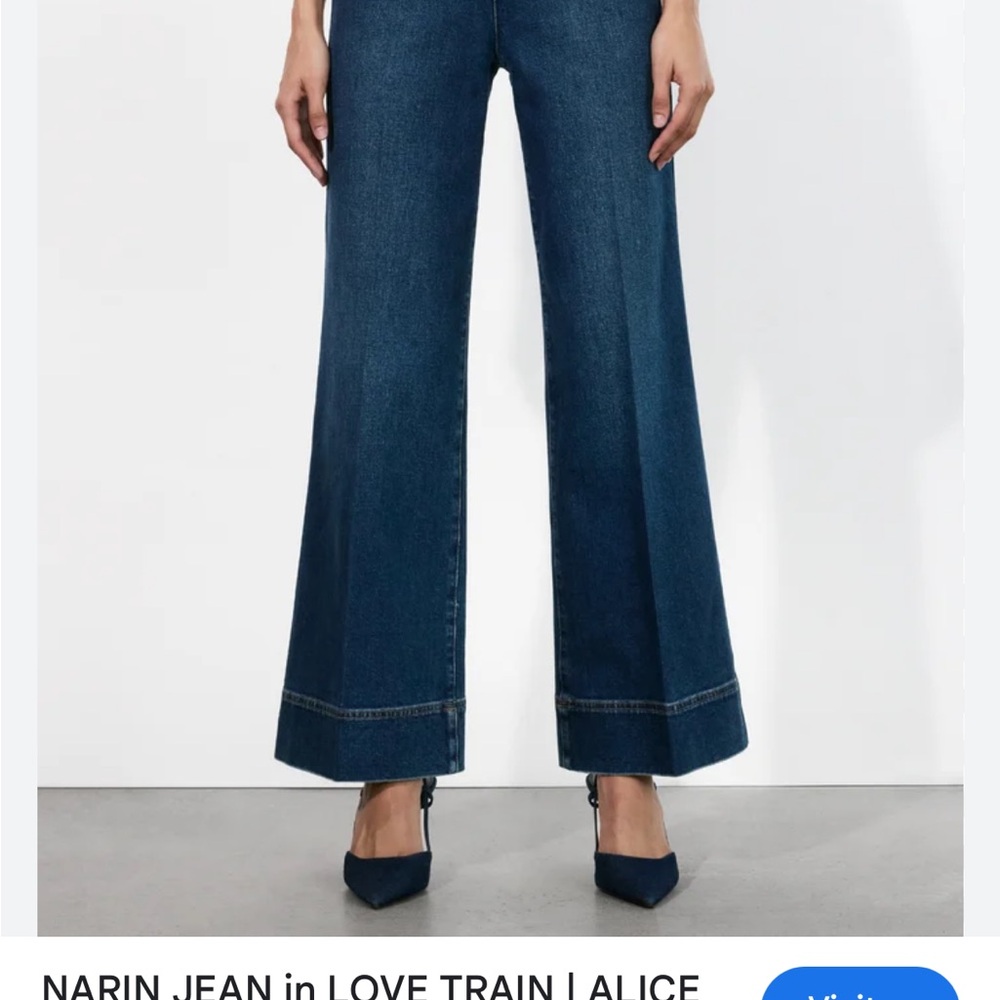 Alice + Olivia Dark Blue Flare Jeans